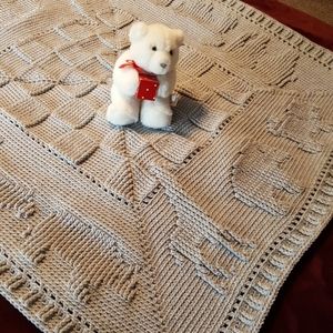 Zoo baby blanket - gray